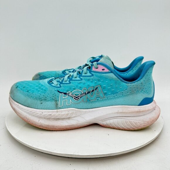Hoka One One Mach 6 Women Size 9B hoka 1147810 CSSW Cloudless Waterpark Shoes - Picture 1 of 11